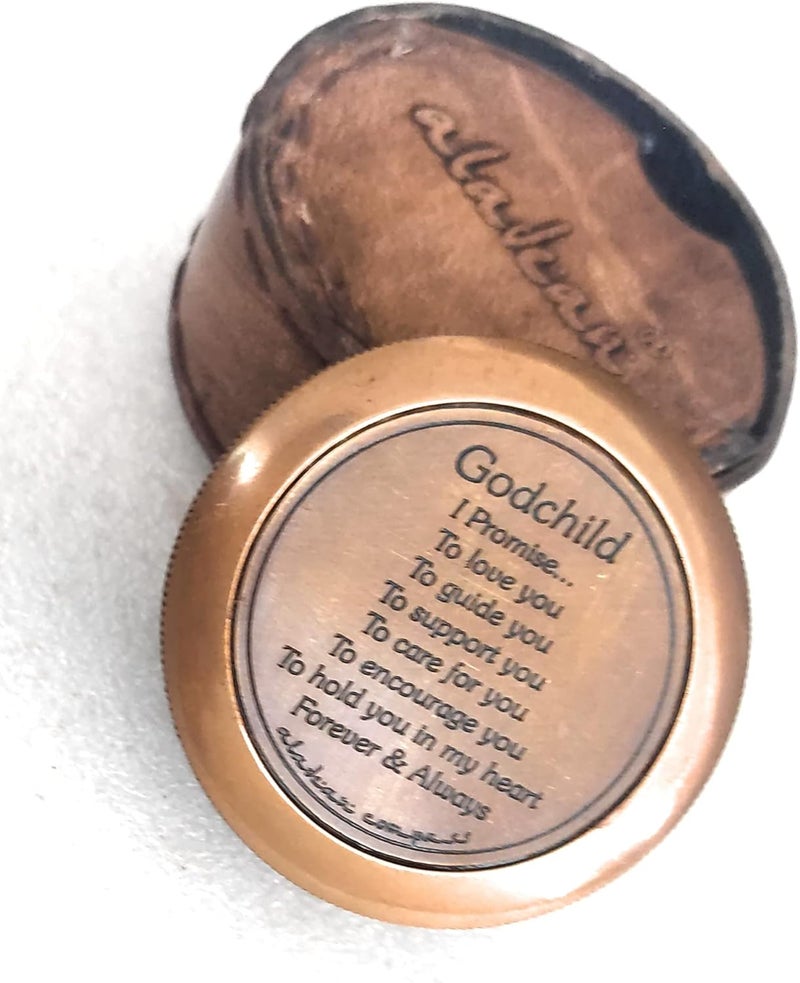 ALADEAN Gift for Godchild Compass | Godson Goddaughter - I Promise to Love You Baptism gifts Christian Communion Confirmation Christmas Birthday Gifts for Boys Girls Kids - Image 4